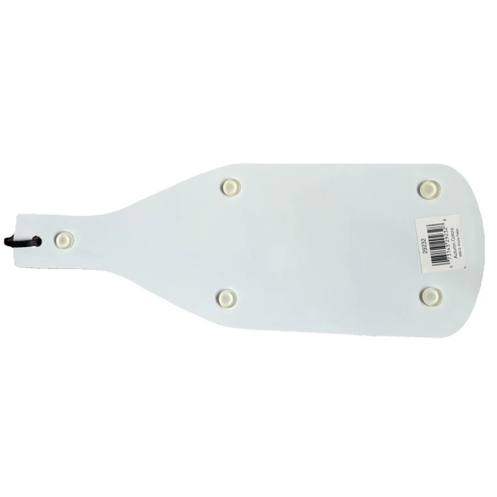 CounterArt Glass Wine Bottle Cheese Board with Spreader – Autumn Leaves – Unused